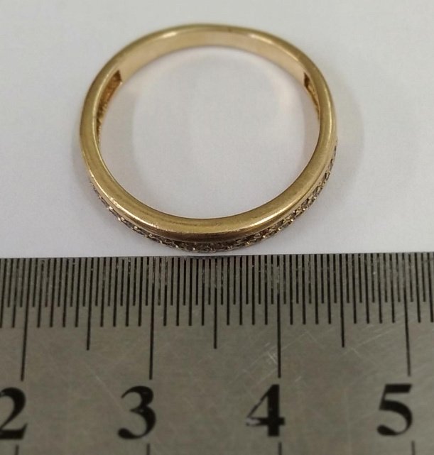 Кольцо из красного золота с цирконием (33699454) 3