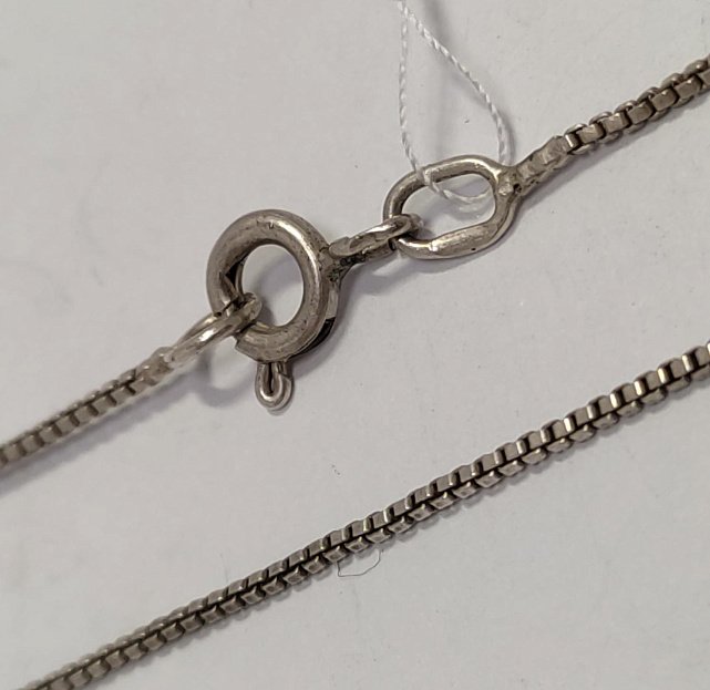 Серебряная цепь с плетением Венецианское (33750897) 0