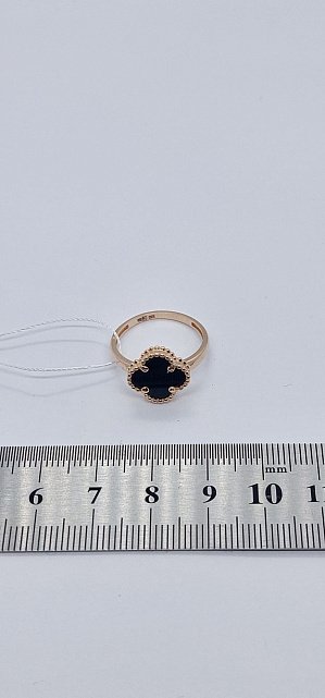 Кольцо из красного золота с ониксом (32775109) 7