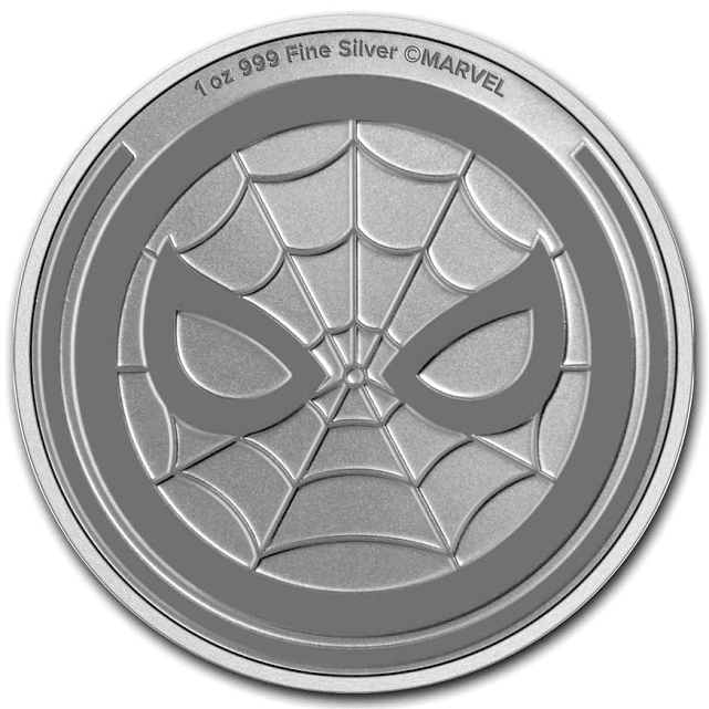 Серебряная монета 1oz Комиксы Marvel: Человек-Паук 2 доллара 2023 года Ниуэ (33009471) 0