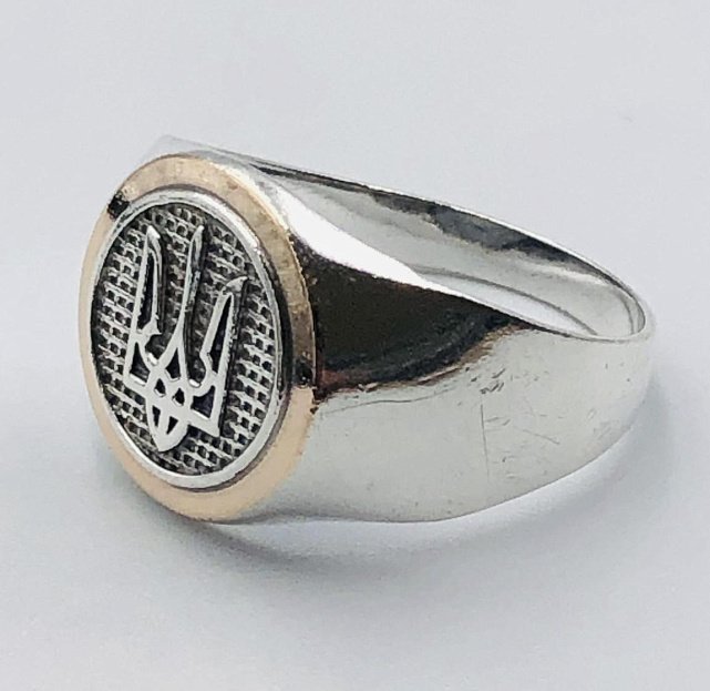 Срібний перстень з позолотою (33720559) 1