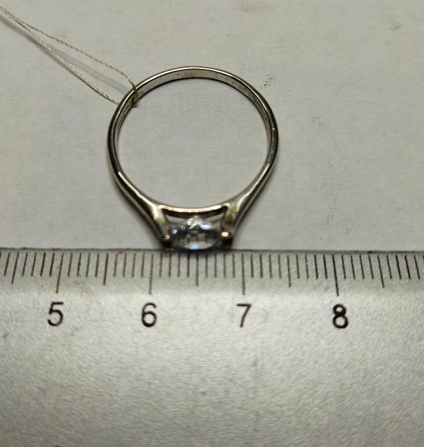 Серебряное кольцо с цирконием (30513908) 2