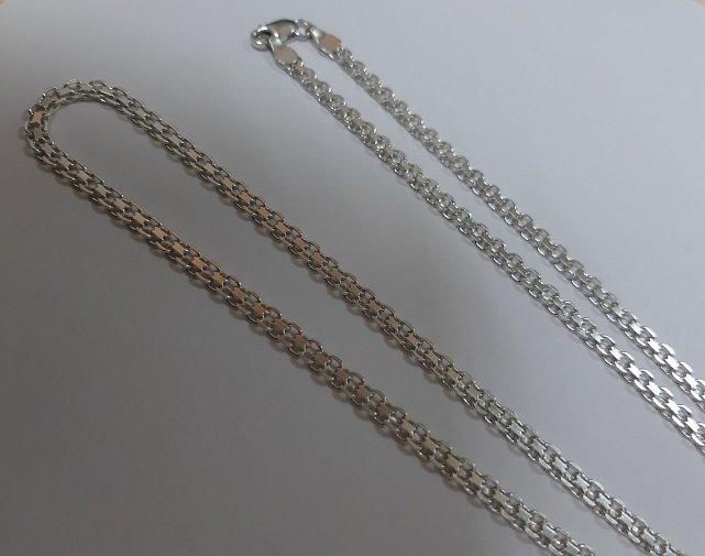 Серебряная цепь с плетением Фантазийное (32390631) 2