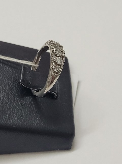 Серебряное кольцо с цирконием (30509873) 1