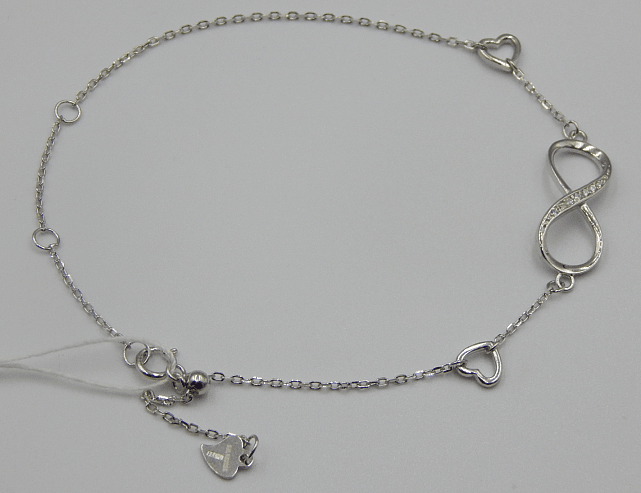 Срібний браслет із цирконієм (31310354) 0