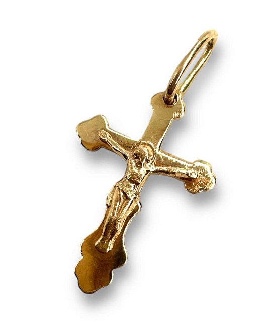 Підвіс-хрест з червоного золота (31292366) 0