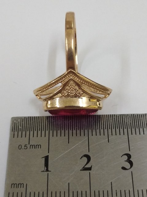 Кольцо из красного золота с рубином (32766785) 6