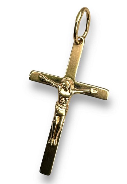 Підвіс-хрест з червоного золота (32344372) 0