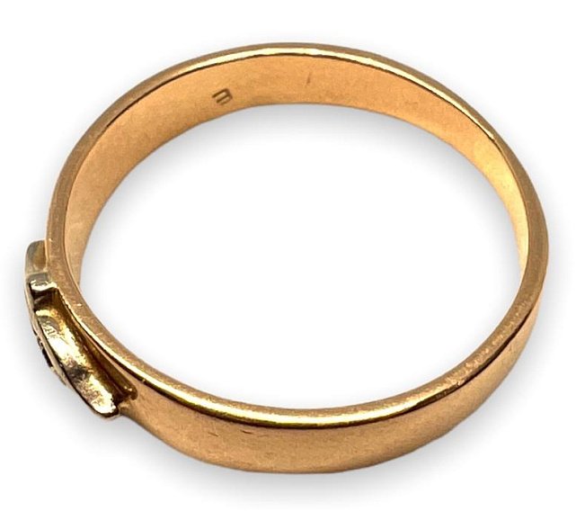 Кольцо из красного и белого золота с цирконием (28897390) 2