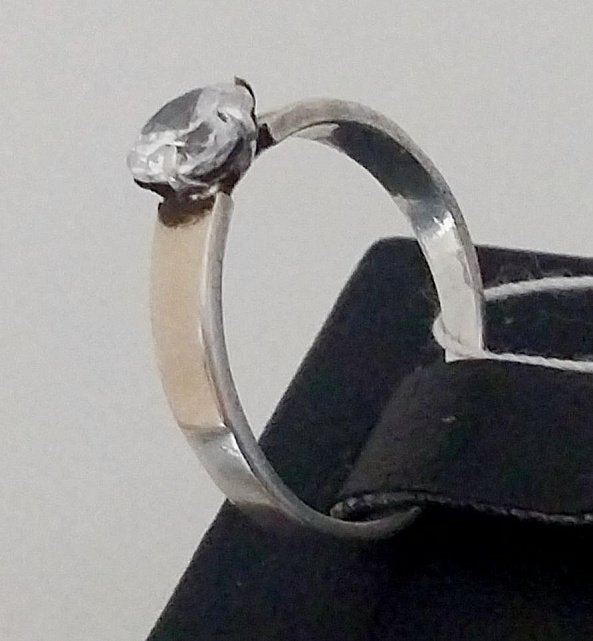 Серебряное кольцо с цирконием (33340161) 2