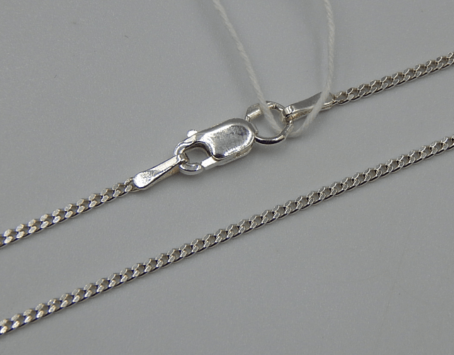 Серебряная цепь с плетением панцирное (32422060) 0