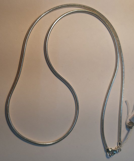 Серебряная цепь с плетением Снейк (30515262) 0