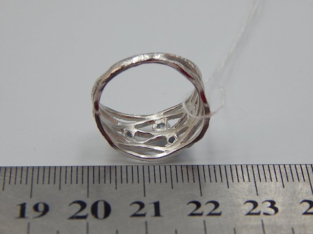 Серебряное кольцо с цирконием (30694767) 3