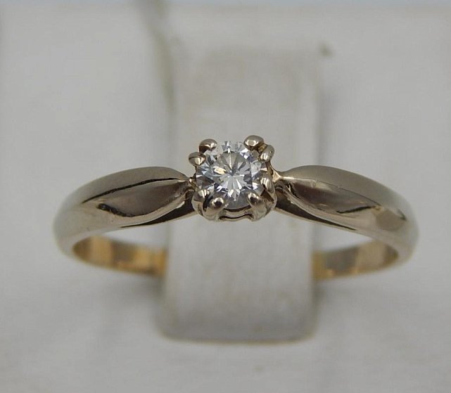 Кольцо из белого золота с бриллиантом (-ми) (32202911) 1