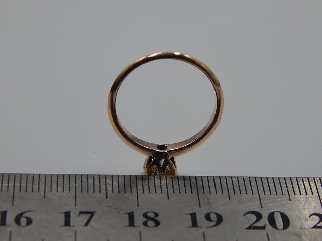 Кольцо из красного золота с цирконием (32066635)  3