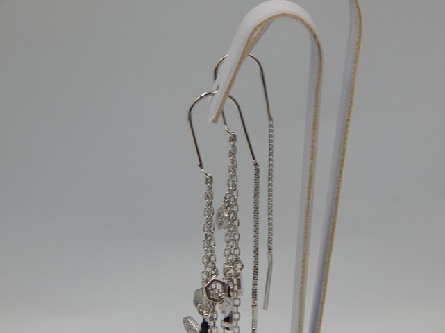 Срібні сережки з емаллю та цирконієм (33015116) 5