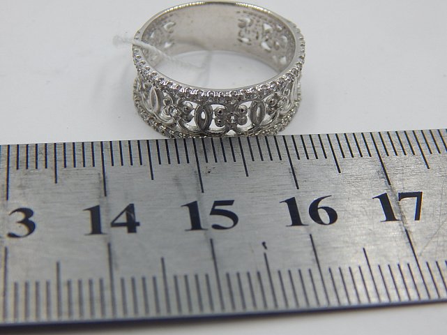 Серебряное кольцо с цирконием (33066856) 3
