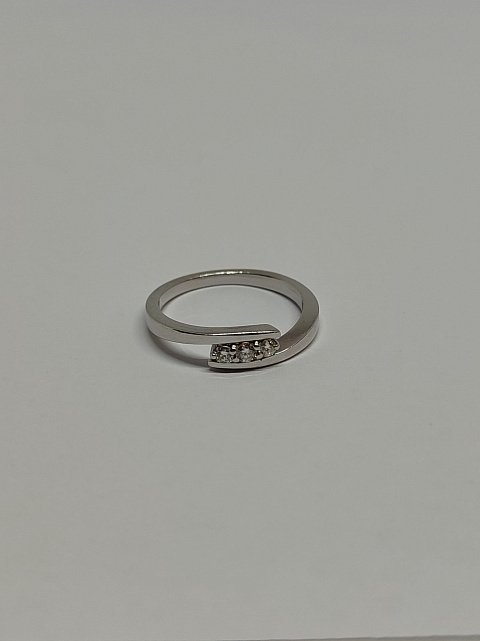 Кольцо из белого золота с бриллиантом (-ми) (32010509) 6