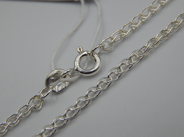 Срібний ланцюг з плетінням Колосок (33496303) 0
