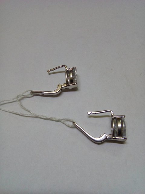 Серебряные серьги с цирконием (30546865) 3