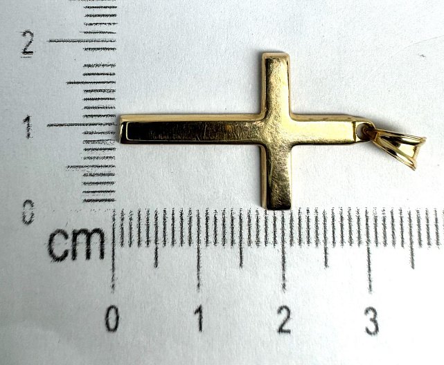 Підвіс-хрест з червоного золота (33746615) 2