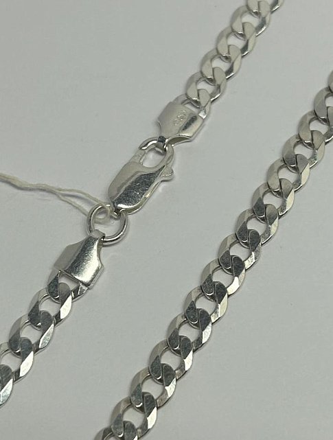 Срібний ланцюг з плетінням панцирне (33681015) 0