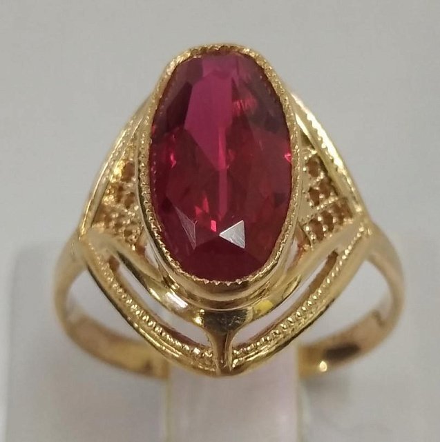 Кольцо из красного золота с рубином (32766785) 0