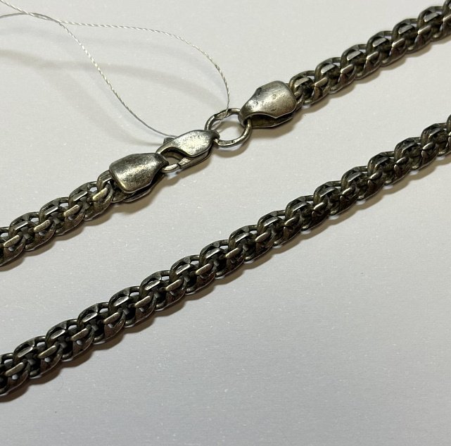 Серебряная цепь с плетением Бисмарк (33827669) 0