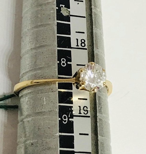 Кольцо из красного золота с цирконием (28943631) 3