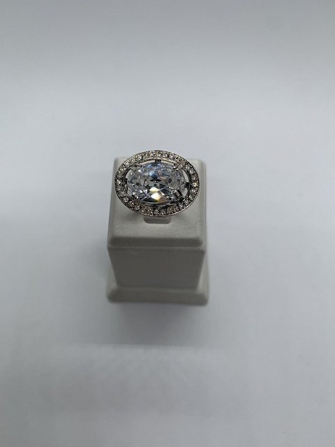 Серебряное кольцо с цирконием (33535129) 1