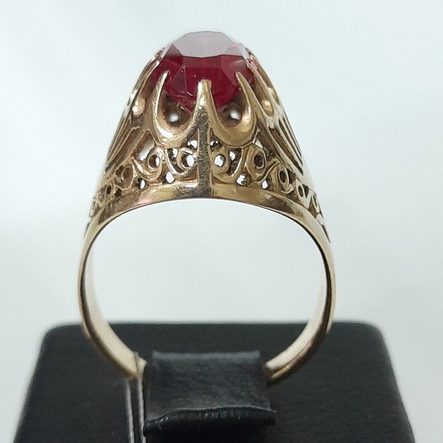 Кольцо из красного золота с цирконием (32175093)  1