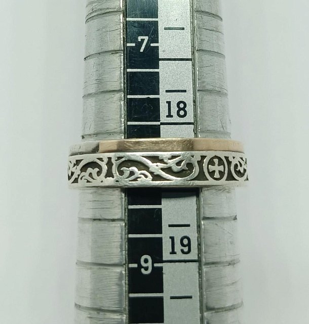 Серебряное кольцо с позолотой (33596470) 2