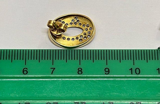 Серьги из желтого золота с цирконием (31569085) 2