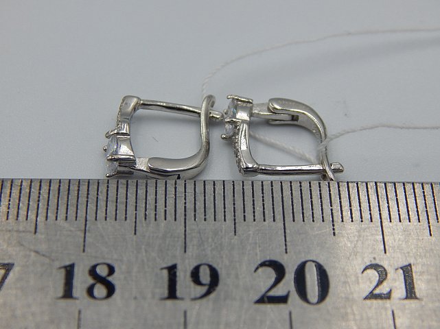 Срібні сережки з цирконієм (30461971) 3