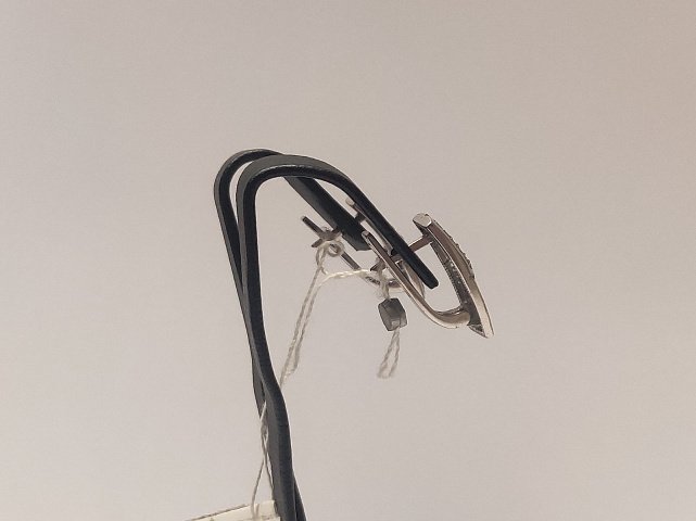 Срібні сережки з позолотою і цирконієм (30367779) 2