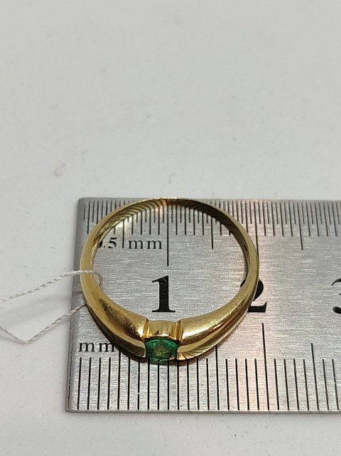 Кольцо из желтого золота с изумрудом (27417717) 3