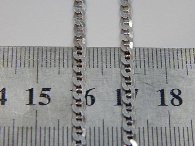 Серебряная цепь с плетением морское якорное (30554191) 2