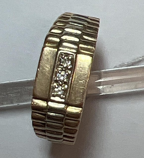 Перстень из красного и белого золота с цирконием (33502936)  4