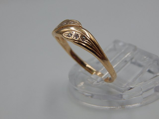 Кольцо из красного золота с цирконием (33684901)  1
