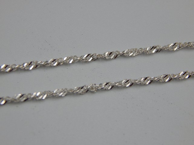 Серебряная цепь с плетением Сингапур (31776669) 1