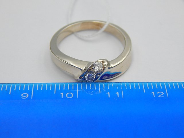 Кольцо из белого золота с бриллиантом (-ми) (30718694) 5