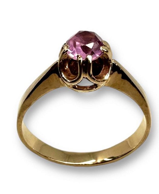 Кольцо из красного золота с цирконием (30486403)  1