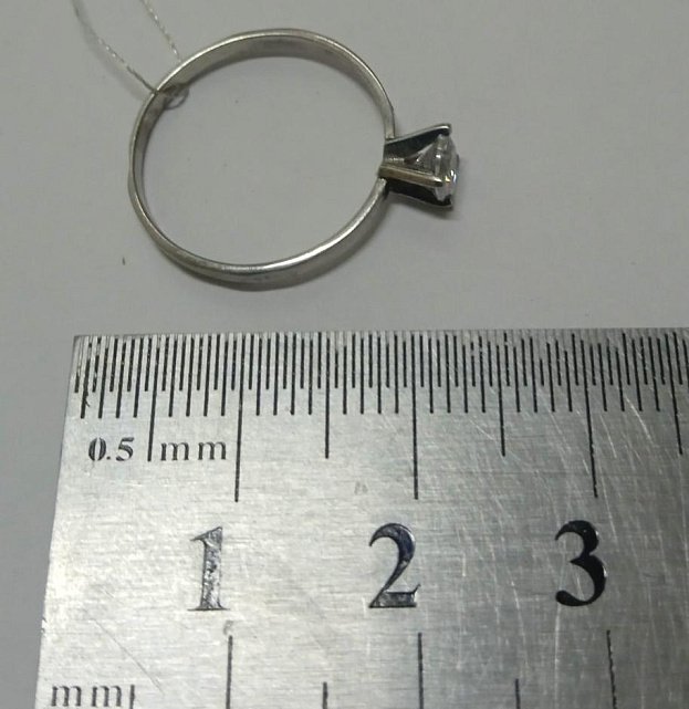 Серебряное кольцо с цирконием (30513351) 2
