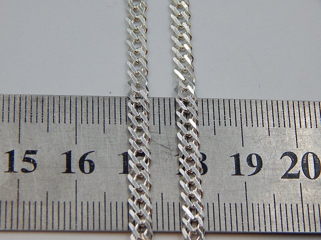 Серебряная цепь с плетением Двойной ромб (31765755) 2