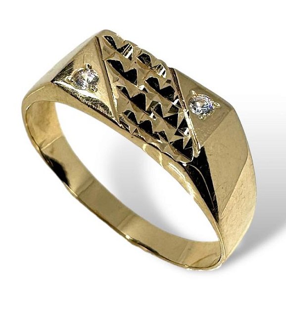 Перстень із червоного золота з цирконієм (33471392) 1
