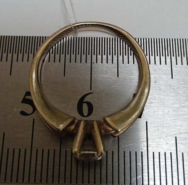 Кольцо из желтого и белого золота с цирконием (32727874) 2