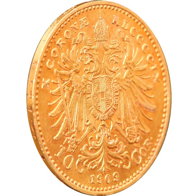 Золота монета 10 Крон 1909 Австрія (33674793) 3
