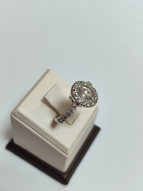 Серебряное кольцо с цирконием (33812024) 2