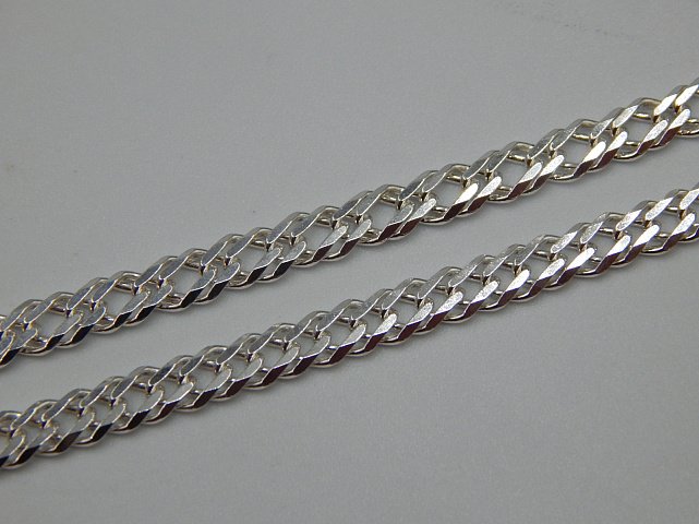 Серебряная цепь с плетением Двойной ромб (31765755) 1