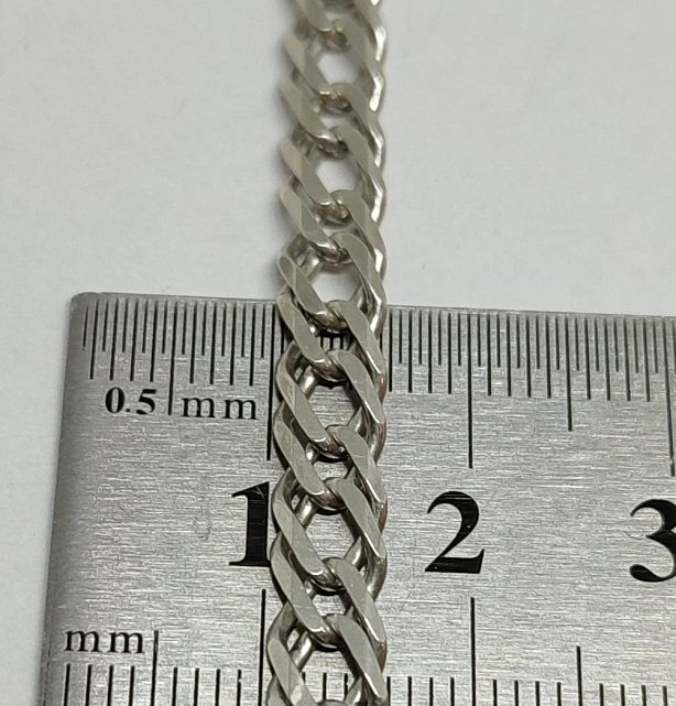 Серебряная цепь с плетением Двойной ромб (32679145) 2